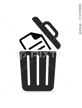Deleted document icon symbol design stock illustration 131034666