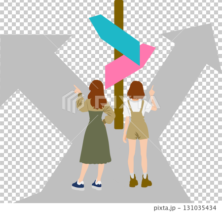 人生の分岐点のイラスト 131035434