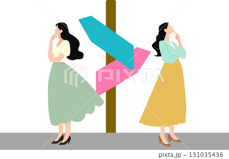 人生の分岐点のイラスト 人生の分岐点のイラスト 131035436
