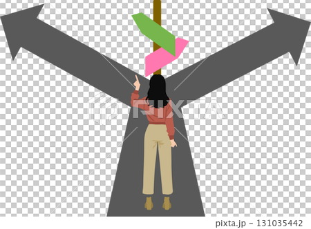 人生的轉捩點插畫 人生的轉捩點插畫 131035442