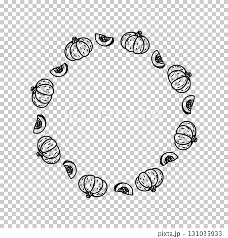 簡單手繪可愛蔬菜圖像框架 131035933