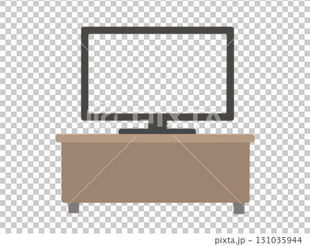 電視架上的電視螢幕切口PNG素材 131035944