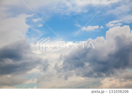 Beautiful Cumulus Clouds with Sunlight Reflections Beautiful Cumulus Clouds with Sunlight Reflections 131036206