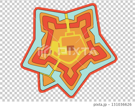 秋季五稜郭鳥瞰圖(超級變形) 秋季五稜郭鳥瞰圖(超級變形) 131036626