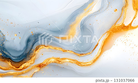 Organic liquid background with marble-like flow and earth tone colors. Suitable for creative projects, posters, and digital aesthetics 131037066