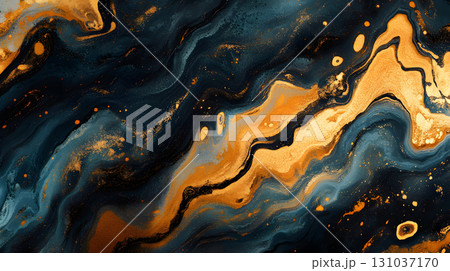 Organic liquid background with marble-like flow and earth tone colors. Suitable for creative projects, posters, and digital aesthetics 131037170