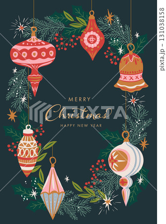 クリスマスのベクターイラストフレーム背景 131038158