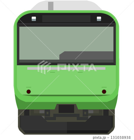 ドット絵風の山手線E235系電車(環状運転100周年記念:103系電車風) ドット絵風の山手線E235系電車(環状運転100周年記念:103系電車風) 131038938
