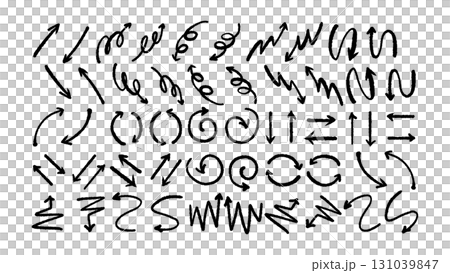 簡單的黑色箭頭向量插圖集 131039847
