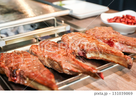 Chinese food. Grilled lamb ribs Chinese food. Grilled lamb ribs 131039869