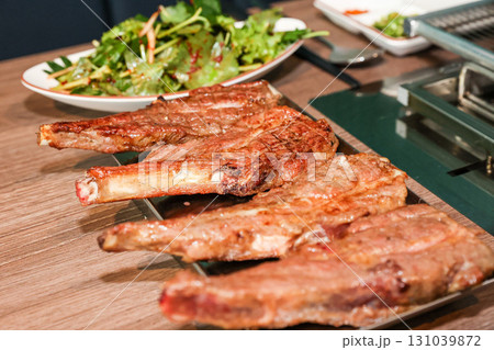Chinese food. Grilled lamb ribs Chinese food. Grilled lamb ribs 131039872