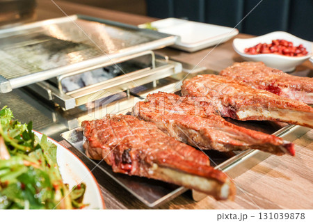 Chinese food. Grilled lamb ribs Chinese food. Grilled lamb ribs 131039878