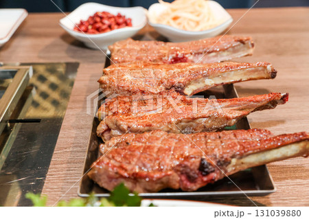 Chinese food. Grilled lamb ribs Chinese food. Grilled lamb ribs 131039880