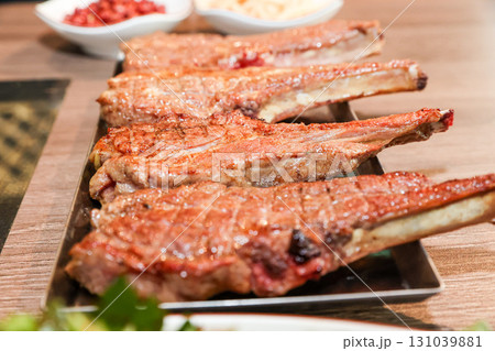 Chinese food. Grilled lamb ribs Chinese food. Grilled lamb ribs 131039881