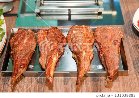 Chinese food. Grilled lamb ribs Chinese food. Grilled lamb ribs 131039885