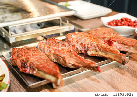 Chinese food. Grilled lamb ribs Chinese food. Grilled lamb ribs 131039928