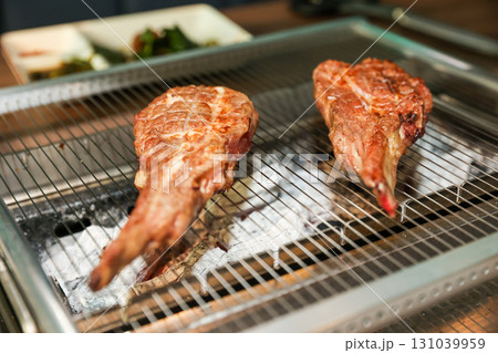 Chinese food. Grilled lamb ribs Chinese food. Grilled lamb ribs 131039959