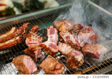 Chinese food. Grilled lamb ribs Chinese food. Grilled lamb ribs 131039995