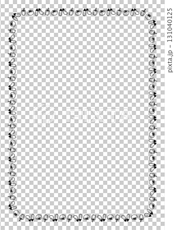 Simple hand-drawn square frame with cute vegetable images 131040125