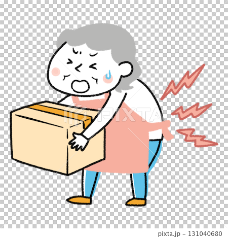 重い荷物を持つ女性 131040680