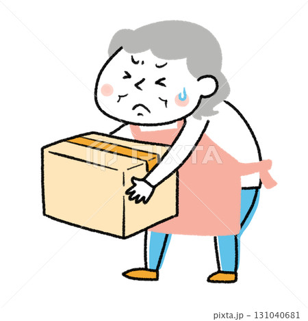 重い荷物を持つ女性 131040681