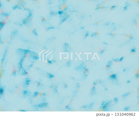 水彩風の水色とターコイズブルーの爽やかな紙テクスチャ背景 水彩風の水色とターコイズブルーの爽やかな紙テクスチャ背景 131040962