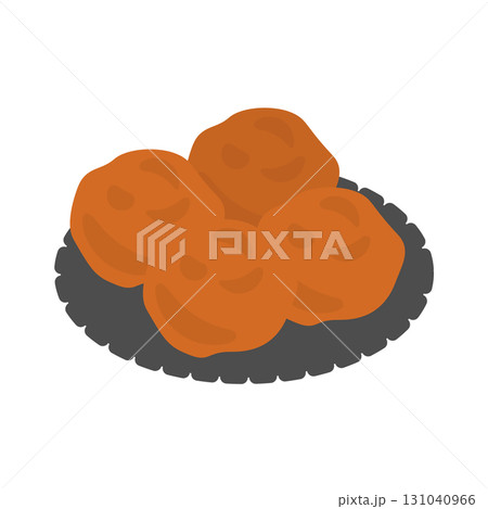 お皿に乗った梅干し(はちみつ味) イラスト お皿に乗った梅干し(はちみつ味) イラスト 131040966