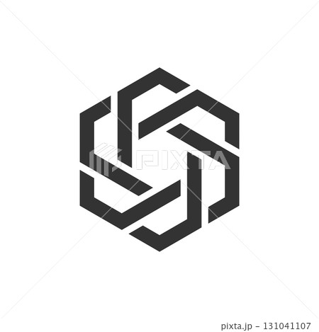 Hexagon Shape Logo Template Illustration Design. Vector EPS 10. 131041107