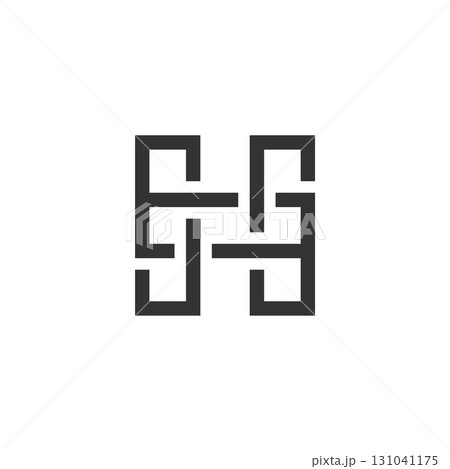 Letter H Plaited Line Logo Template Illustration Design. Vector EPS 10. 131041175