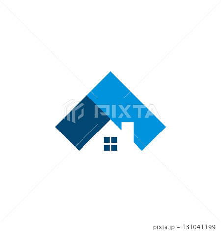 Blue Roof House Logo Template Illustration Design. Vector EPS 10. Blue Roof House Logo Template Illustration Design. Vector EPS 10. 131041199