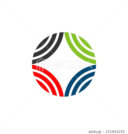 Flower Circle Line Logo Template Illustration Design. Vector EPS 10. Flower Circle Line Logo Template Illustration Design. Vector EPS 10. 131041252