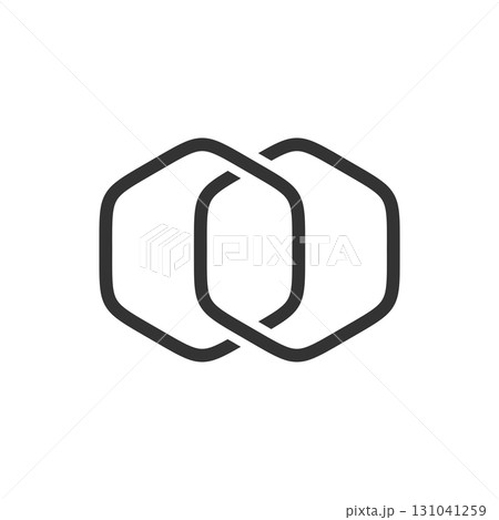 Hexagonal Line Infinity Logo Template Illustration Design. Vector EPS 10. 131041259