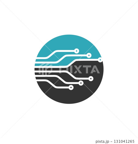 Electronic Circuit Line, Technology Logo Template Illustration Design. Vector EPS 10. 131041265