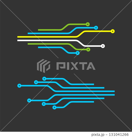 Electronic Circuit Line, Technology Logo Template Illustration Design. Vector EPS 10. 131041266