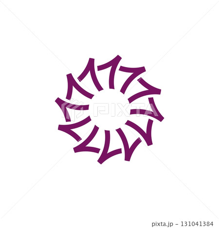 Flower Line Ornamental Logo Template Illustration Design. Vector EPS 10. 131041384