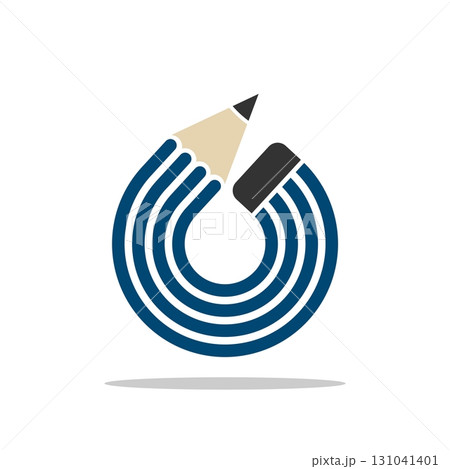 Letter O Pencil Logo Template Illustration Design. Vector EPS 10. 131041401