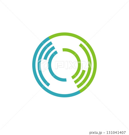 Compact Disc Lines Logo Template Illustration Design. Vector EPS 10. 131041407