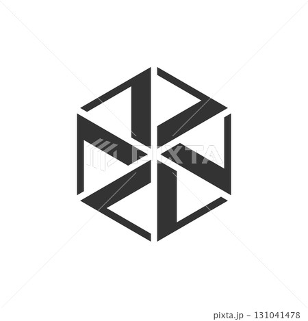 Hexagon Propeller Star Logo Template Illustration Design. Vector EPS 10. Hexagon Propeller Star Logo Template Illustration Design. Vector EPS 10. 131041478