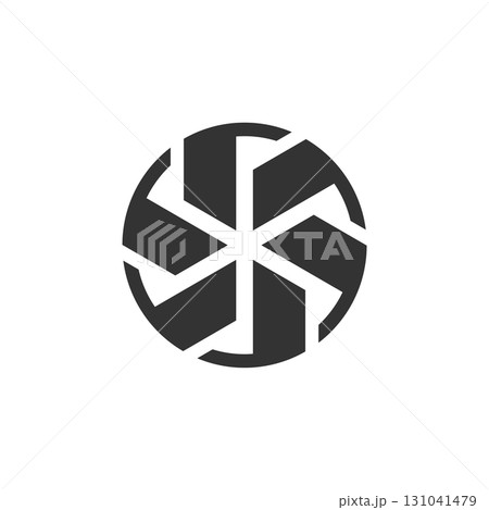 Circle Propeller Star Logo Template Illustration Design. Vector EPS 10. Circle Propeller Star Logo Template Illustration Design. Vector EPS 10. 131041479