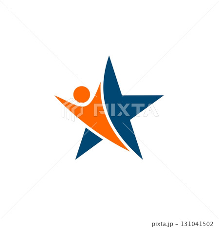 Human Figure Star Logo Template Illustration Design. Vector EPS 10. 131041502