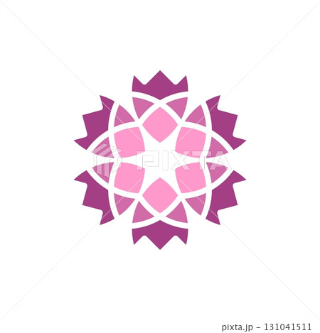 Pink Star Flower Logo Template Illustration Design. Vector EPS 10. 131041511