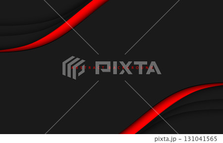Abstract luxury red curve on black banner design modern futuristic creative background vector 131041565