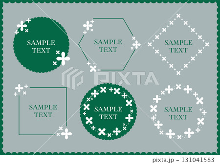 銀木犀のイラストフレームセット 131041583