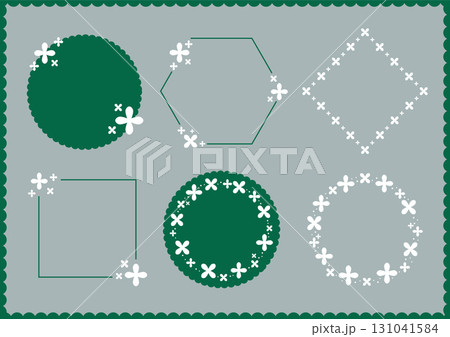 銀木犀のイラストフレームセット 131041584