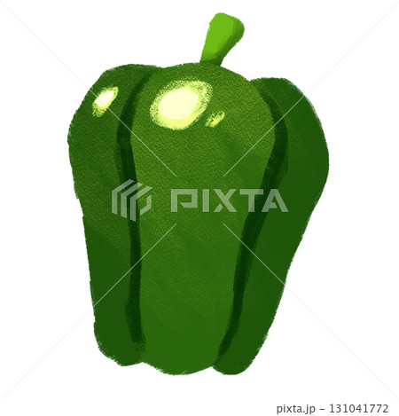 手描き風かわいいピーマン 131041772