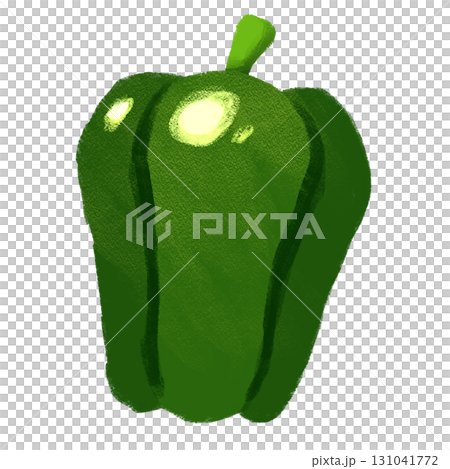 手描き風かわいいピーマン 131041772