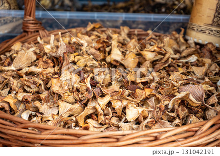 Dried mushrooms close-up Dried mushrooms close-up 131042191