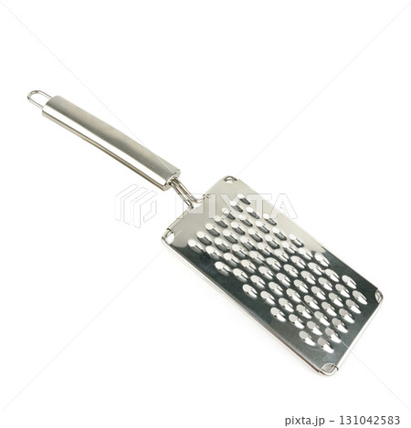 Flat Cheese Grater Isolated on White 131042583