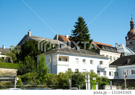 A traditional small European town with authentic architecture 131043305