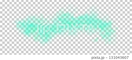 Emerald green smoke or fog on transparent background, glowing mist effect template or mockup for toxic gas or magical spell use 131043607